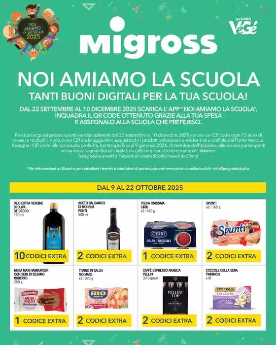 Volantino Migross Superstore a Assoro | Noi Amiamo la Scuola | 2025-10-09T00:00:00.000Z - 2025-10-22T00:00:00.000Z