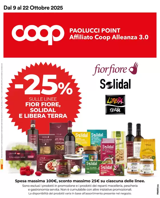 Volantino Coop a Sant'Angelo di Brolo | Dal 09 al 22 ottobre 2025 | 2025-10-09T00:00:00.000Z - 2025-10-22T00:00:00.000Z