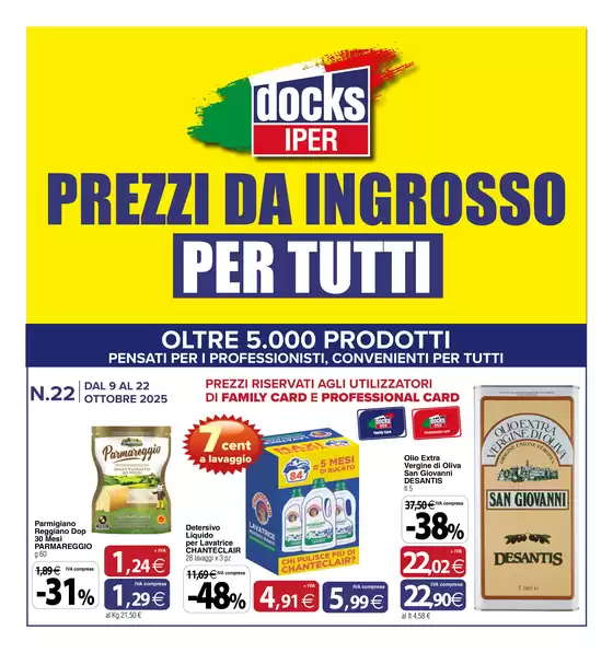 Volantino Docks Iper a Campobello di Mazara | Prezzi da ingrosso per tutti | 2025-10-09T00:00:00.000Z - 2025-10-22T00:00:00.000Z