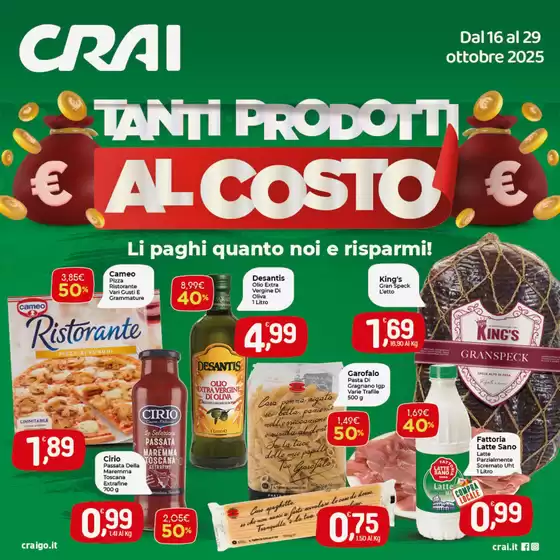 Tanti prodotti al costo