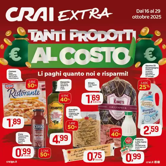 Tanti prodotti al costo