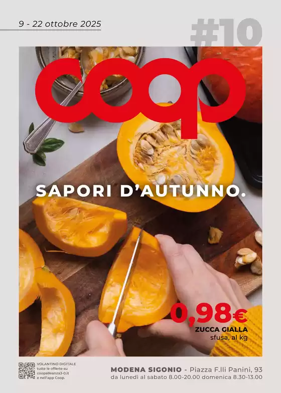 Volantino Coop a Castelnuovo Rangone | Sapori d'autunno | 2025-10-09T00:00:00.000Z - 2025-10-22T00:00:00.000Z