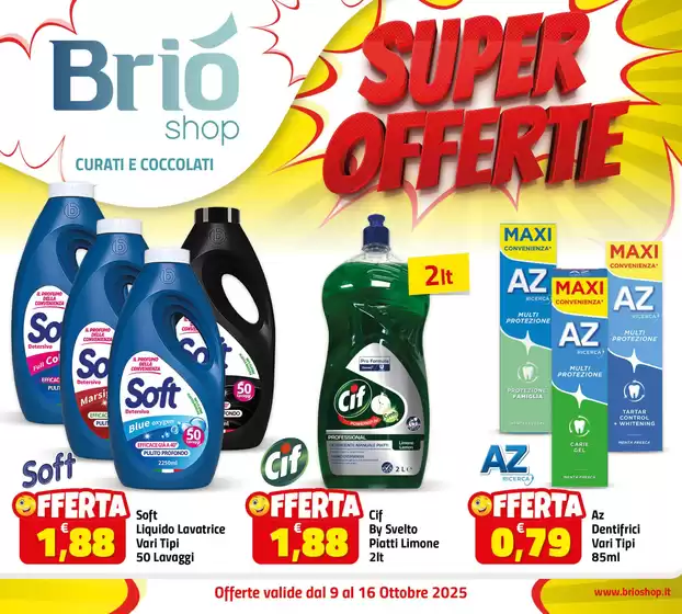 Volantino Briò Shop a Montecchio Emilia | Super offerte | 2025-10-09T00:00:00.000Z - 2025-10-16T00:00:00.000Z