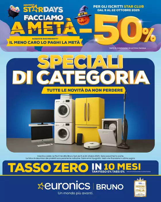 Volantino Euronics a Borgo Virgilio | FACCIAMO A META' -50% | 2025-10-09T00:00:00.000Z - 2025-10-22T00:00:00.000Z