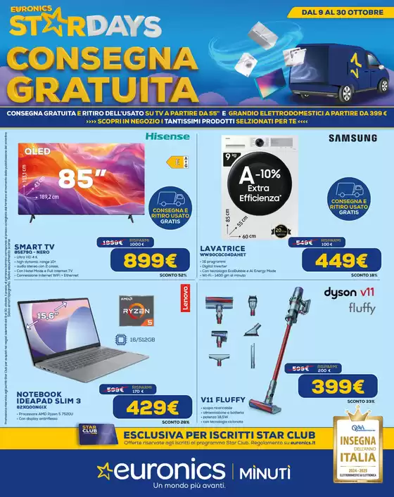 Volantino Euronics a Borgo Virgilio | Consegna gratuita | 2025-10-09T00:00:00.000Z - 2025-10-30T00:00:00.000Z