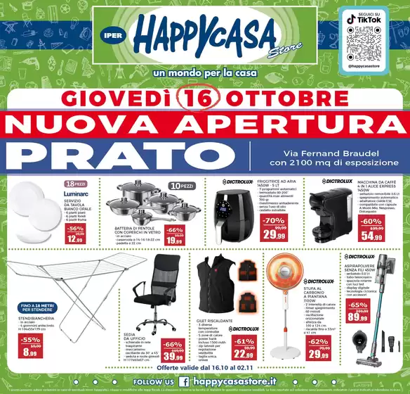 Volantino Happy Casa Store a Dolianova | Nuova apertura Prato | 2025-10-16T00:00:00.000Z - 2025-11-02T00:00:00.000Z