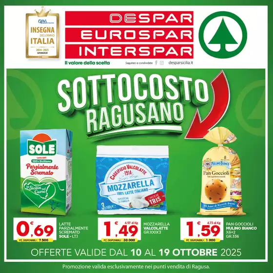 Volantino Despar a Alvignano | Sottocosto ragusano  | 2025-10-10T00:00:00.000Z - 2025-10-19T00:00:00.000Z
