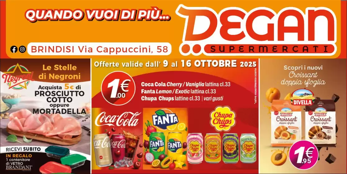 Volantino Degan Supermercati a Bonate Sopra | Quando vuoi di piu... | 2025-10-10T00:00:00.000Z - 2025-10-16T00:00:00.000Z