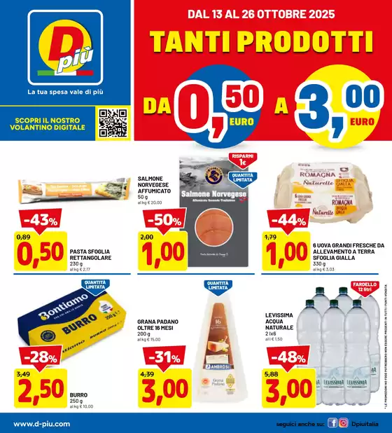 Volantino Dpiu a San Gennaro Vesuviano | Tanti prodotti da 0.50€ a 3.00€ | 2025-10-13T00:00:00.000Z - 2025-10-26T00:00:00.000Z