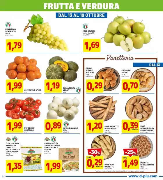 Tanti prodotti da 0.50€ a 3.00€