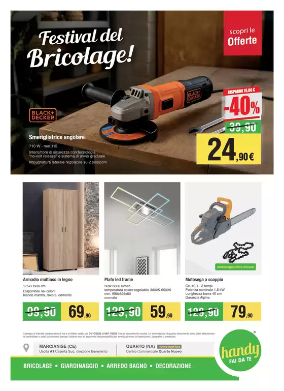 Volantino Handy fai da te a Bolano | Festival del Bricolage! | 2025-10-10T00:00:00.000Z - 2025-11-09T00:00:00.000Z