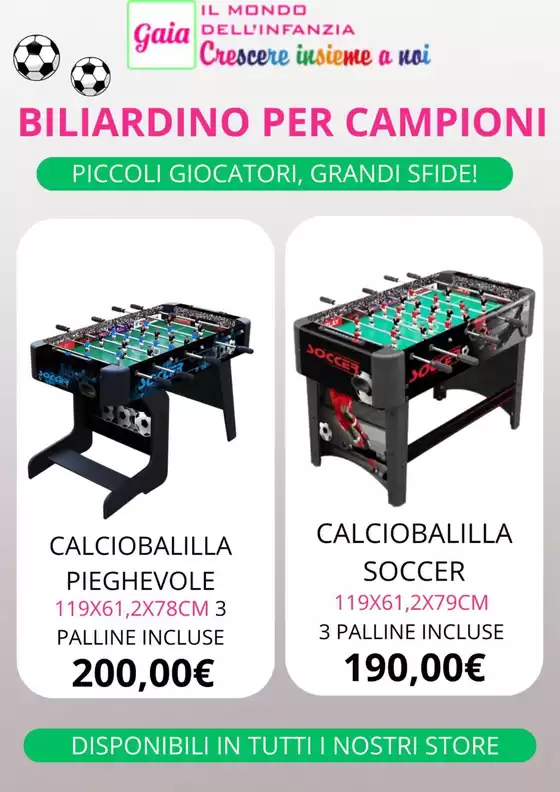 Volantino Sanitaria Gaia | Biliardino per campioni | 2025-10-13T00:00:00.000Z - 2025-10-19T00:00:00.000Z