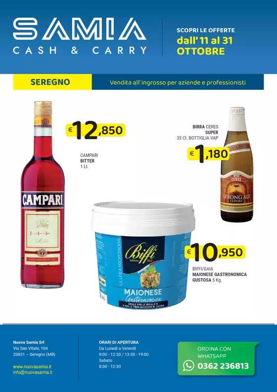 Volantino Samia Cash and Carry a Meana Sardo | Dall’ 11 al 31 OTTOBRE | 2025-10-11T00:00:00.000Z - 2025-10-31T00:00:00.000Z