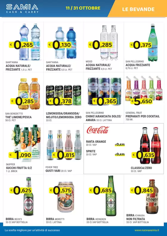 Dall’ 11 al 31 OTTOBRE