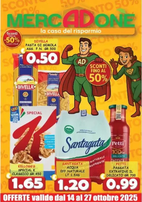 Volantino MercADone a Lunamatrona | Sconti fino al 50% | 2025-10-13T00:00:00.000Z - 2025-10-27T00:00:00.000Z