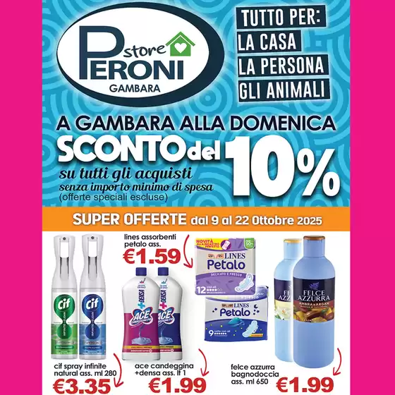 Volantino Supermercati Peroni a Lunamatrona | Sconto del 10% | 2025-10-13T00:00:00.000Z - 2025-10-22T00:00:00.000Z