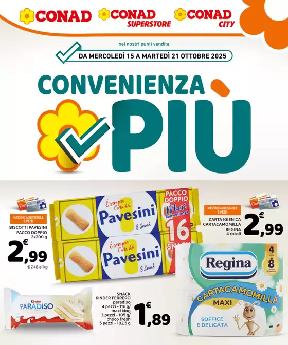 Volantino Conad a Berchidda | Convenienza Più | 2025-10-15T00:00:00.000Z - 2025-10-21T00:00:00.000Z