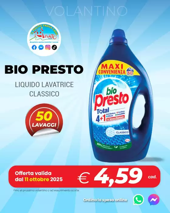 Volantino Amato Point a Porto Torres | Bio presto | 2025-10-13T00:00:00.000Z - 2025-10-19T00:00:00.000Z