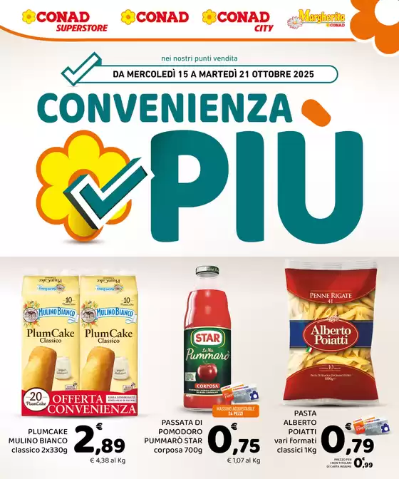 Volantino Margherita Conad a Villasalto | Convenienza Più | 2025-10-15T00:00:00.000Z - 2025-10-21T00:00:00.000Z