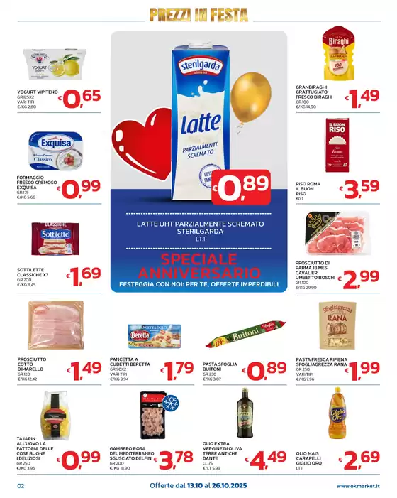 Offerte dal 13.10 al 26.10.2025