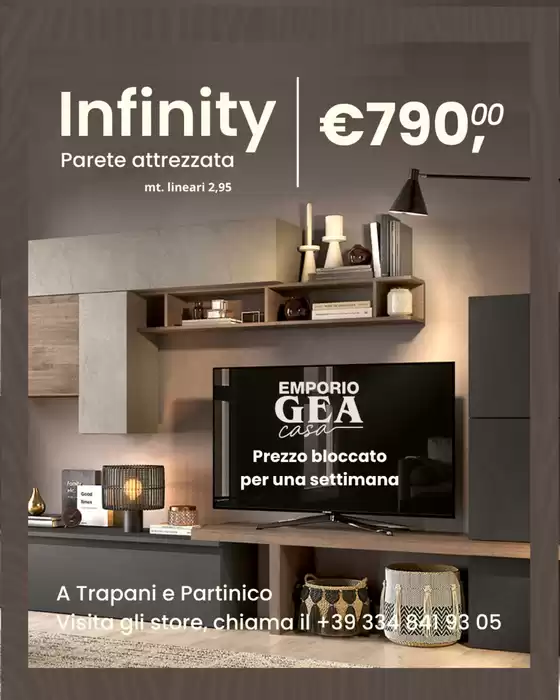 Volantino Emporio GEA a Dolianova | Infinity parete attrezzata | 2025-10-13T00:00:00.000Z - 2025-10-19T00:00:00.000Z