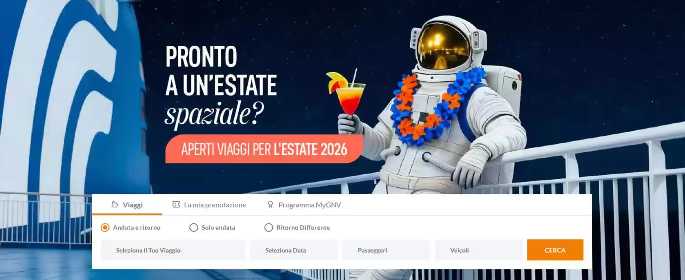 Volantino GNV a Valenza | Pronto a un'estate? | 2025-10-13T00:00:00.000Z - 2025-10-20T00:00:00.000Z