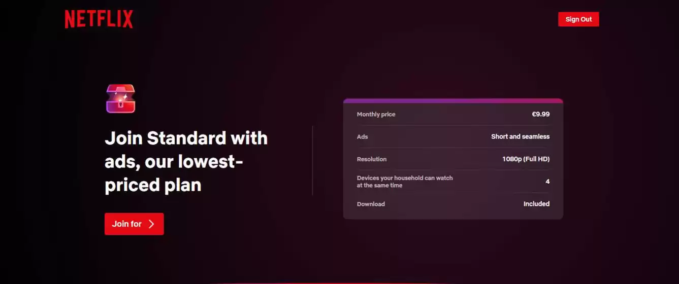 Volantino Netflix a Acqui Terme | Join Standard with ads | 2025-10-13T00:00:00.000Z - 2025-11-30T00:00:00.000Z