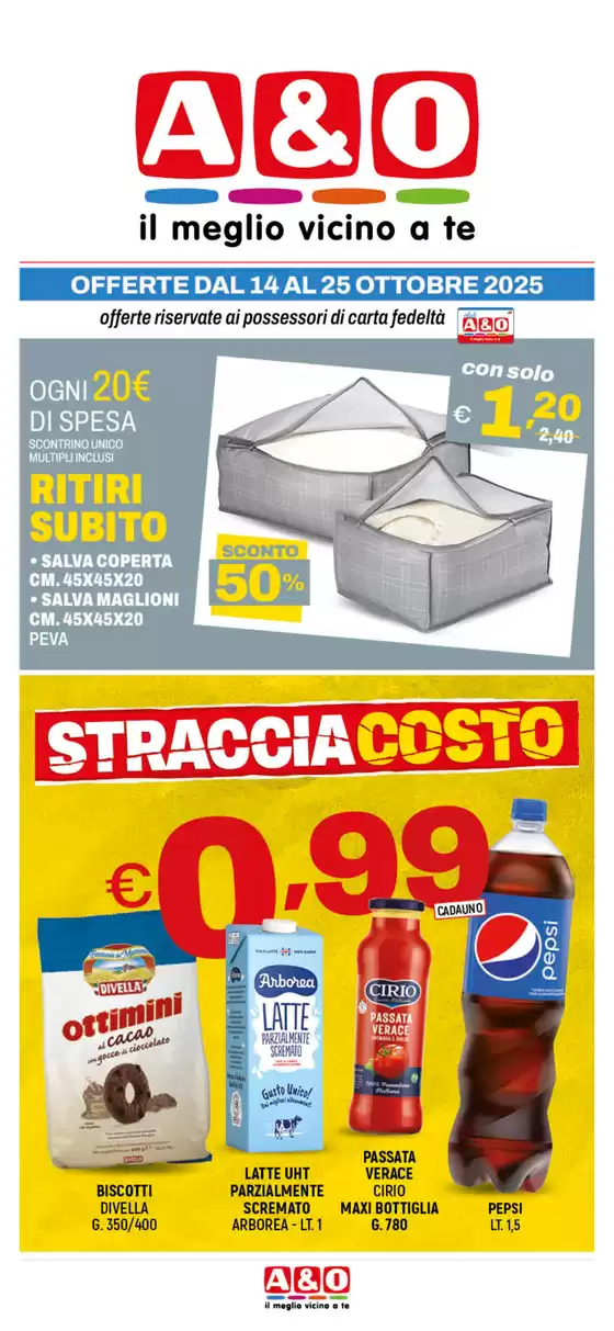 Volantino A&O a Bellegra | Stracciacosto! | 2025-10-14T00:00:00.000Z - 2025-10-25T00:00:00.000Z