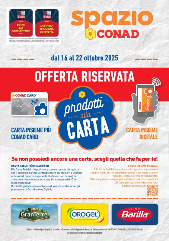 Volantino Spazio Conad | PRODOTTI ALLA CARTA | 2025-10-16T00:00:00.000Z - 2025-10-22T00:00:00.000Z