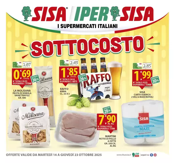 Volantino IperSisa | Sottocosto | 2025-10-14T00:00:00.000Z - 2025-10-23T00:00:00.000Z