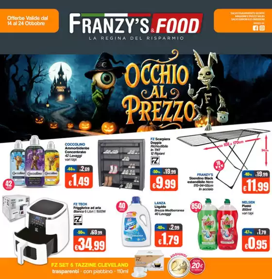 Volantino Franzy's Food | Occhio al prezzo | 2025-10-14T00:00:00.000Z - 2025-10-24T00:00:00.000Z
