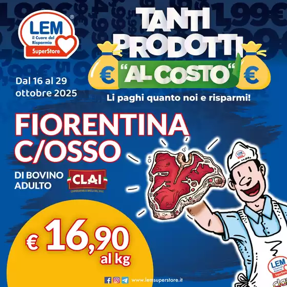 Tanti prodotti al costo