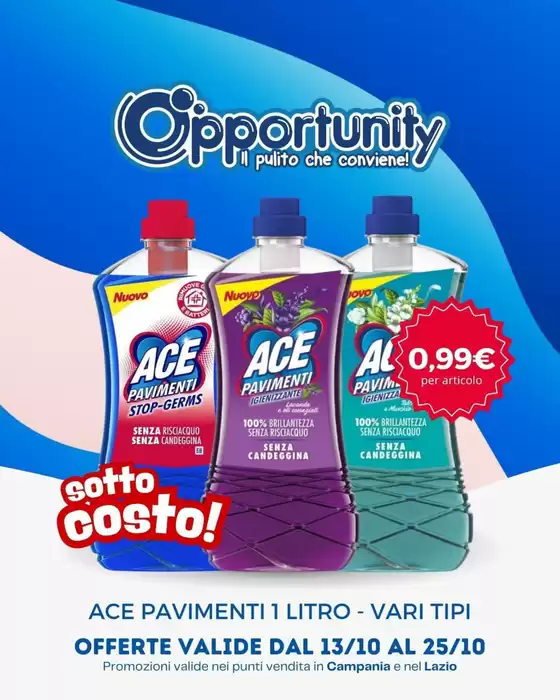 Volantino Opportunity Shop a Piove di Sacco | Offerte valide dal 13/10 al 25/10 | 2025-10-14T00:00:00.000Z - 2025-10-25T00:00:00.000Z