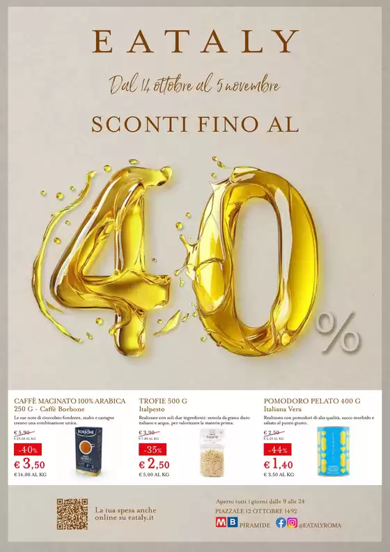 SCONTI FINO AL 40%