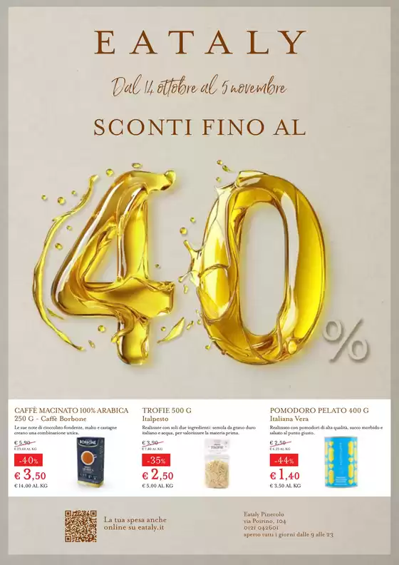 SCONTI FINO AL 40%