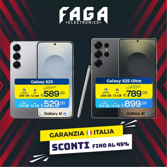 Volantino Faga Electronics a Fiorenzuola | Sconti fino al 45% | 2025-10-15T00:00:00.000Z - 2025-11-12T00:00:00.000Z