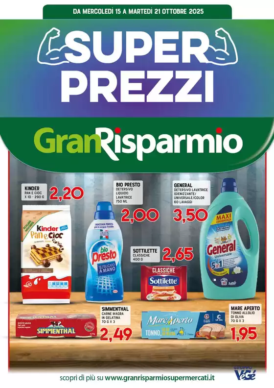 Volantino Gran Risparmio a Affi | Super prezzi | 2025-10-15T00:00:00.000Z - 2025-10-21T00:00:00.000Z