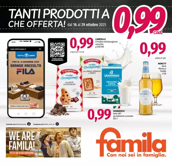 Volantino Famila a Milano | TANTI PRODOTTI A 0,99 | 2025-10-16T00:00:00.000Z - 2025-10-29T00:00:00.000Z