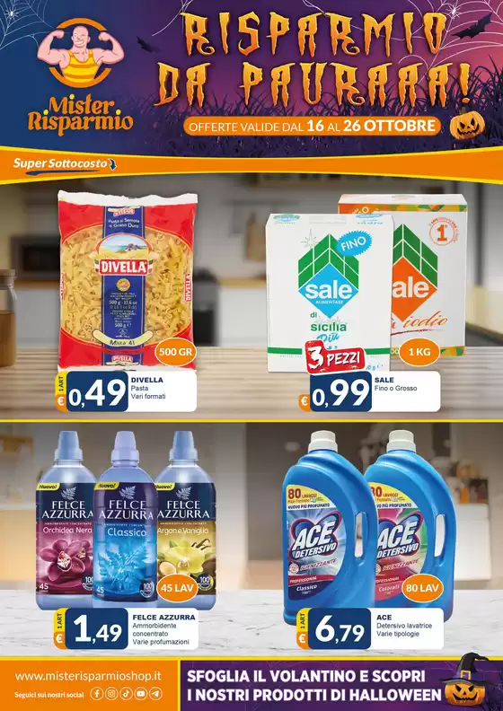 Volantino Mister Risparmio | Risparmio da pauraaa! | 2025-10-15T00:00:00.000Z - 2025-10-26T00:00:00.000Z
