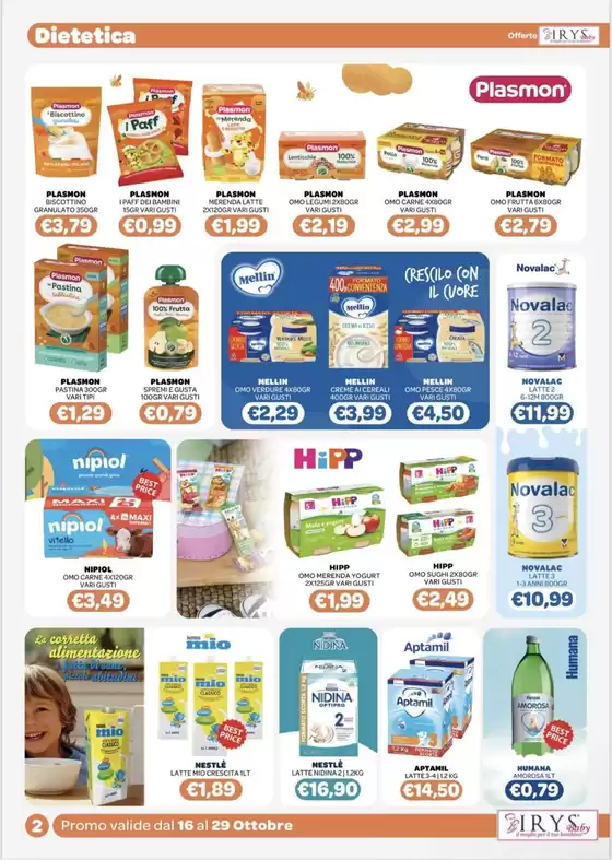Promo valide dal 16 al 29 ottobre