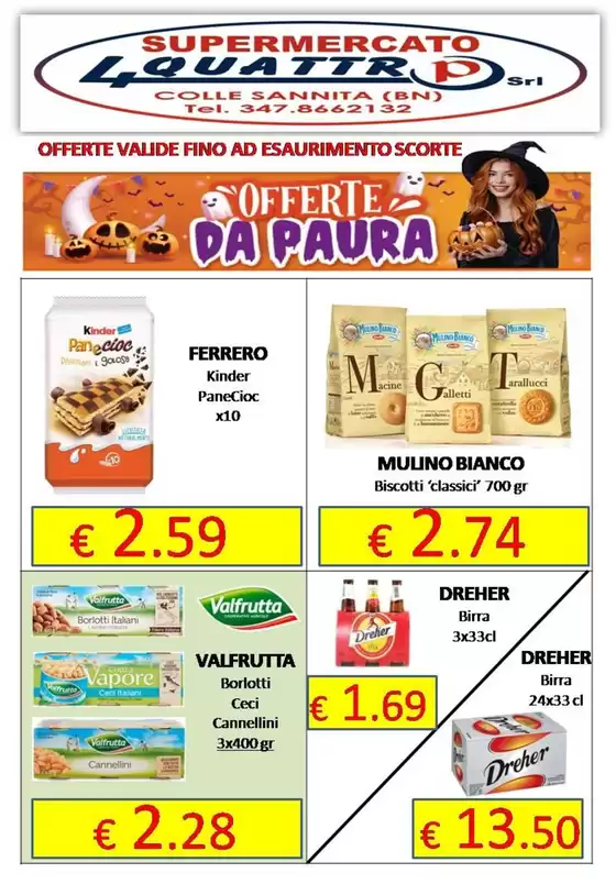 Volantino Supermercato 4P a Milano | Offerte da paura | 2025-10-15T00:00:00.000Z - 2025-10-19T00:00:00.000Z