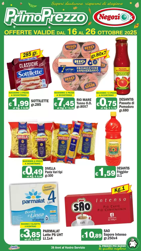Volantino PrimoPrezzo a Tavagnacco | Le nostre migliori offerte per te | 2025-10-16T00:00:00.000Z - 2025-10-26T00:00:00.000Z