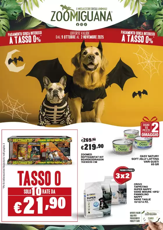 Volantino Zoomiguana a Monselice | Tasso 0 | 2025-10-15T00:00:00.000Z - 2025-11-02T00:00:00.000Z