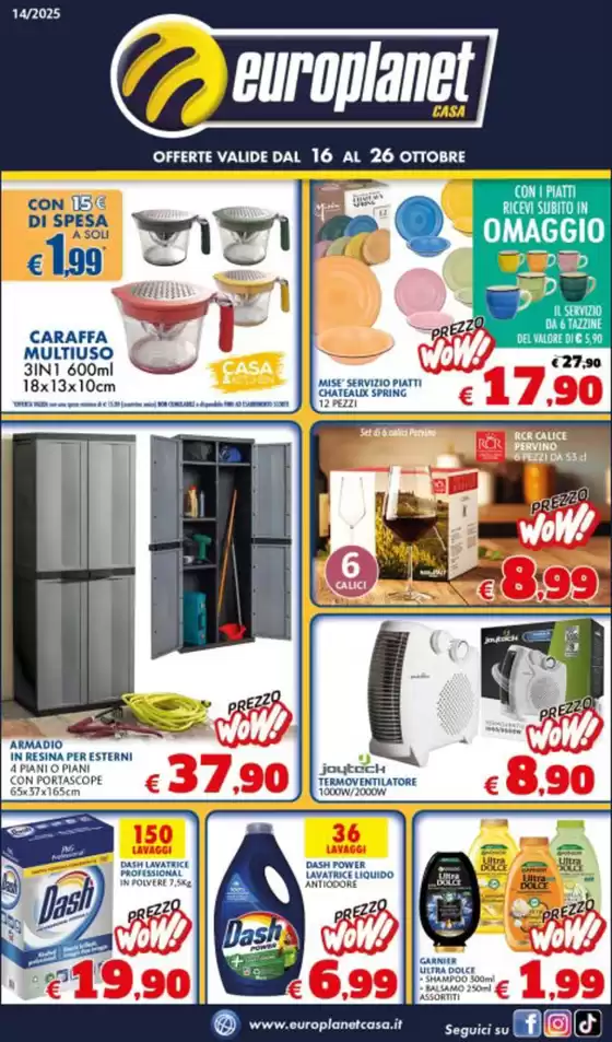 Volantino Europlanet Casa a Piove di Sacco | Dal 16 al 26 Ottobre  | 2025-10-16T00:00:00.000Z - 2025-10-26T00:00:00.000Z