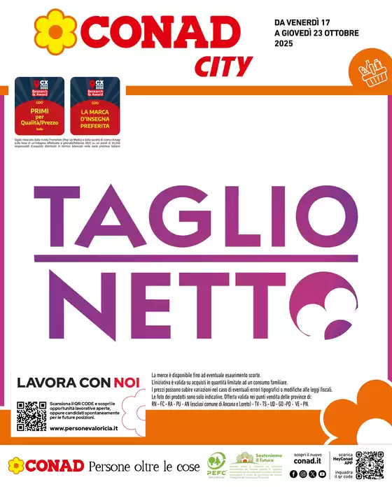Volantino Conad City a Scafati | Taglio netto | 2025-10-17T00:00:00.000Z - 2025-10-23T00:00:00.000Z