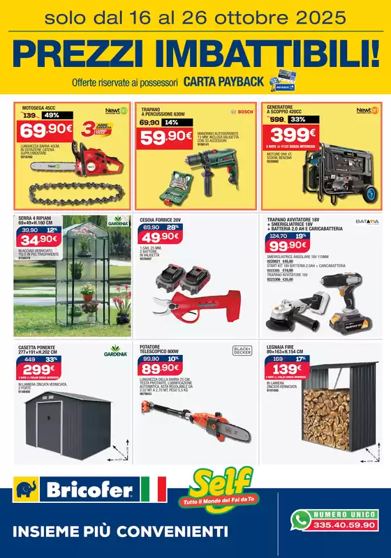 Volantino Bricofer | Prezzi imbattibili | 2025-10-16T00:00:00.000Z - 2025-10-26T00:00:00.000Z