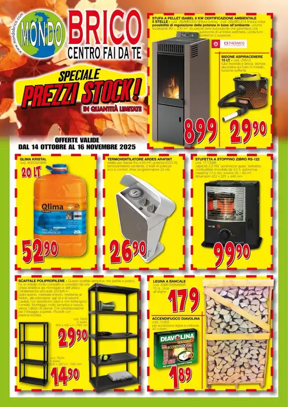Volantino MondoBrico | Speciale prezzi stock! | 2025-10-15T00:00:00.000Z - 2025-11-16T00:00:00.000Z