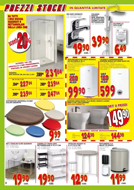 Speciale prezzi stock!