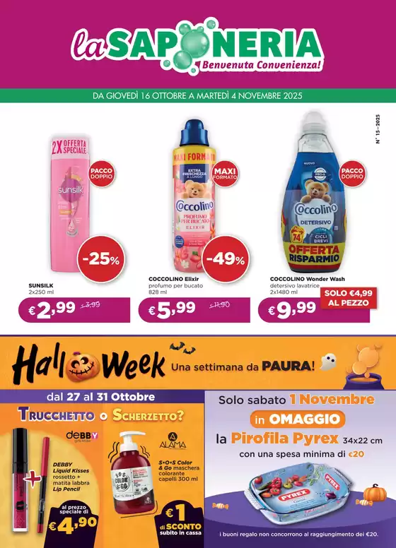 Volantino La Saponeria a Piacenza | Benvenuta Convenienza! | 2025-10-16T00:00:00.000Z - 2025-11-04T00:00:00.000Z