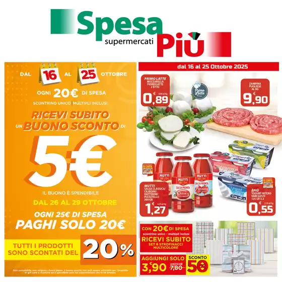 Volantino SpesaPiù Supermercati a Pisa | Dal 16 al 25 ottobre | 2025-10-15T00:00:00.000Z - 2025-10-25T00:00:00.000Z
